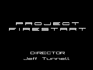 Project Firestart title screen for Commodore 64